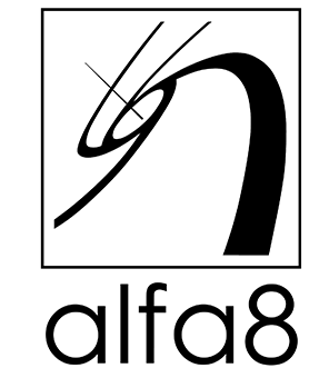 Alfa8 strategic design and technology integration firm logo
